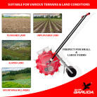 Manual Row Seeder Seed Planter with Adjustable Spacing